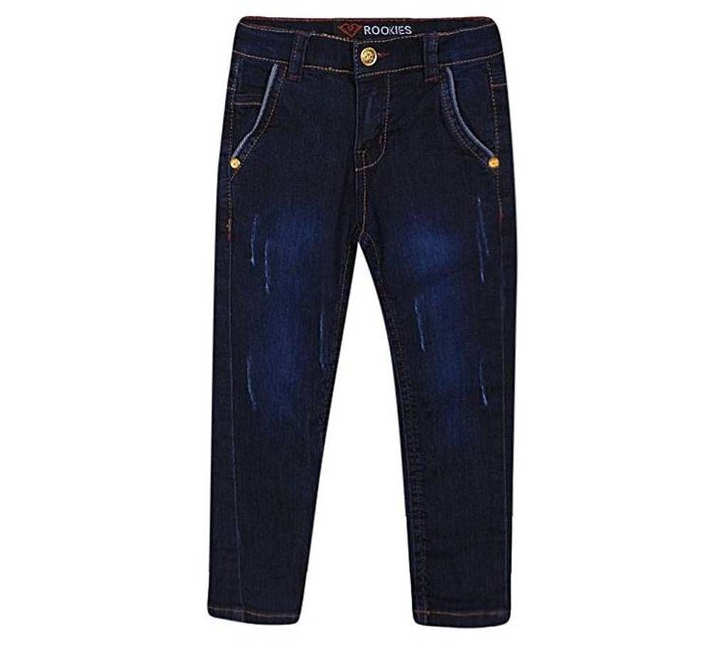 Navy Blue Cotton Jeans Pant for Boys