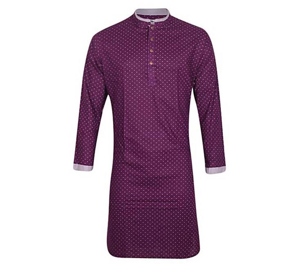 Purple Cotton Long Panjabi for Men