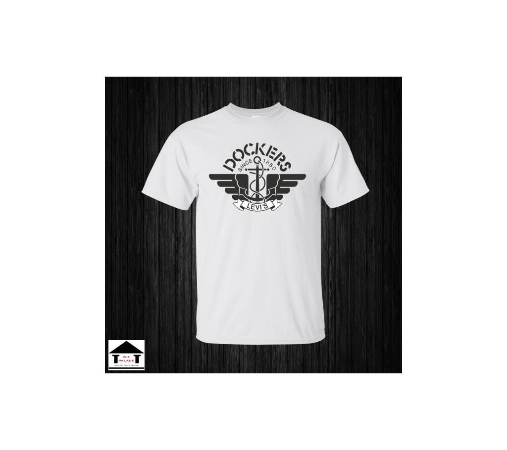 Dockers Half Sleeve Cotton T-Shirt White