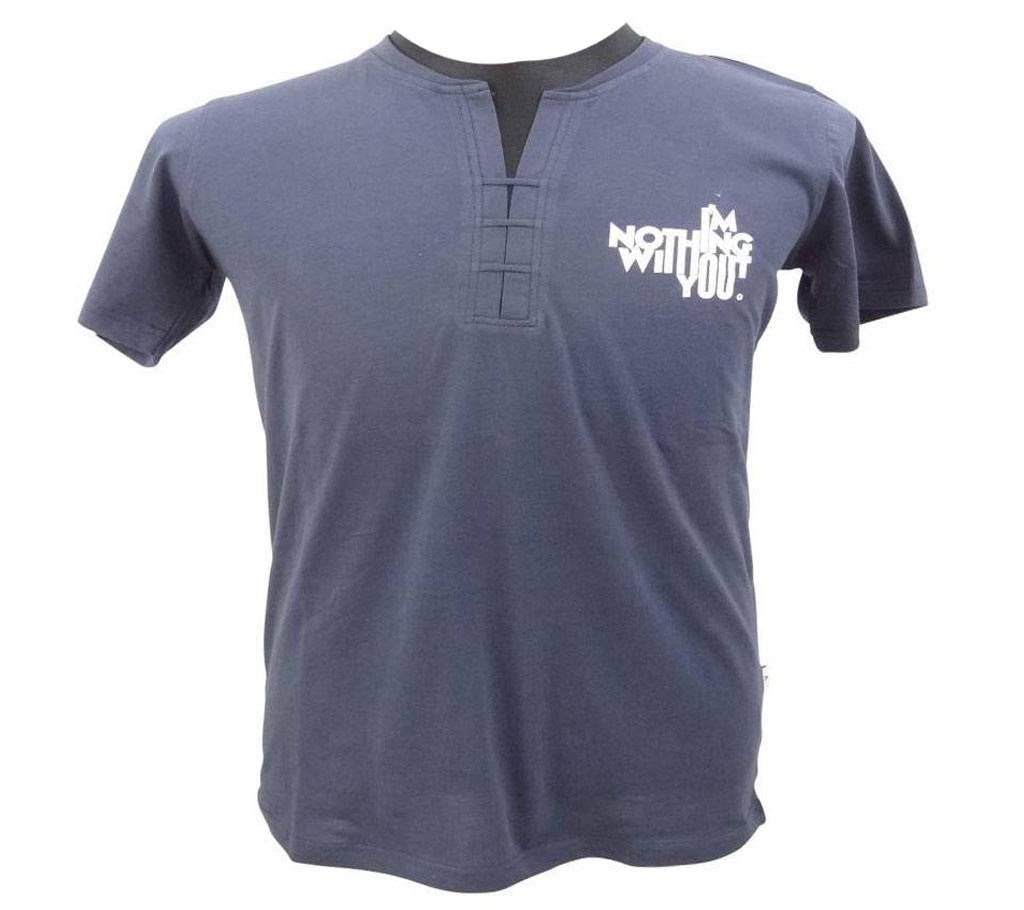 Navy Blue Serafino T-Shirt