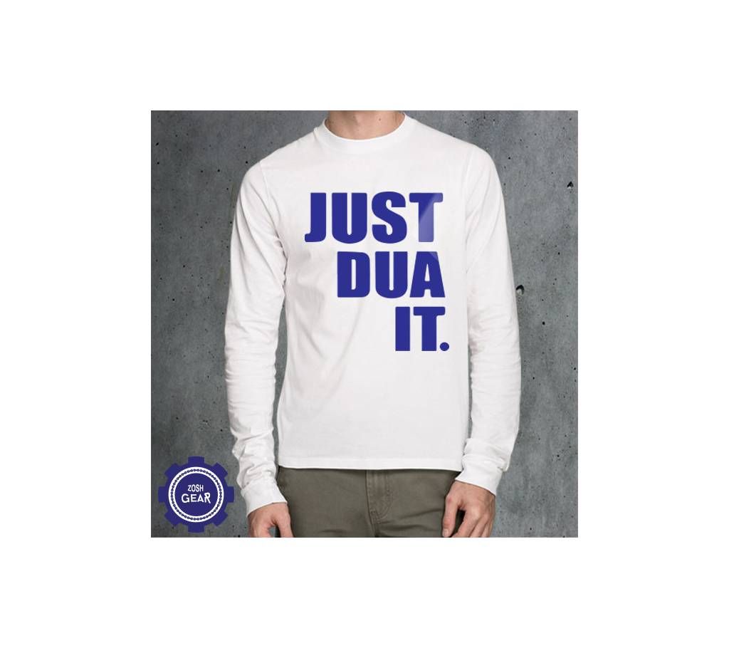 JUST DUA IT FULL SLEEVE T SHIRT (WHITE)