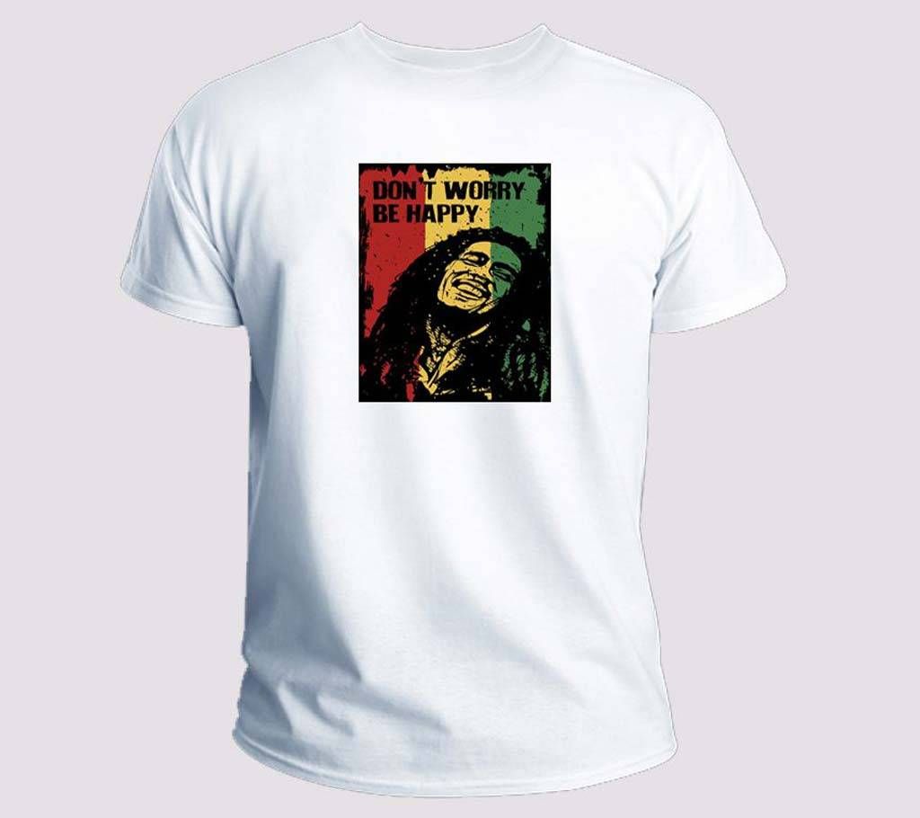 DonT Worry Be Happy Half Sleeve T-shirt For Men