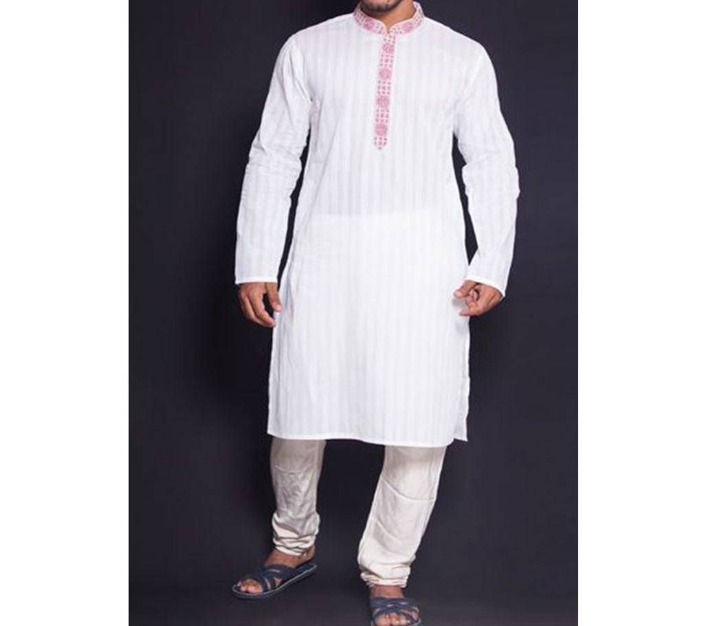 Cotton Punjabi For Men (White)