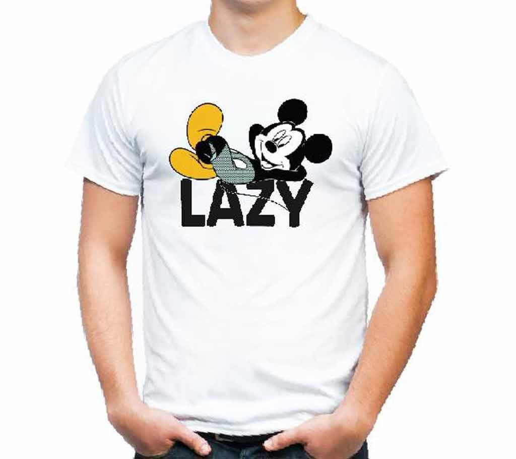 Lazy Men's Half Sleeve T- Shirt