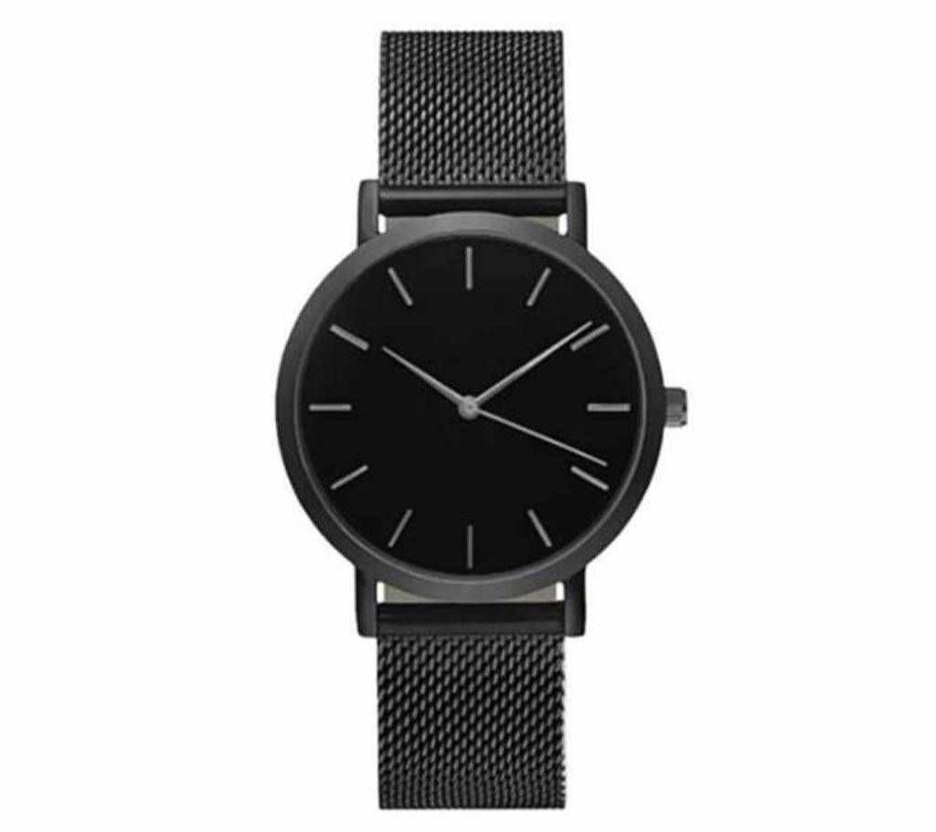 Crystal Stainless Steel Analog Quartz Wrist Watch