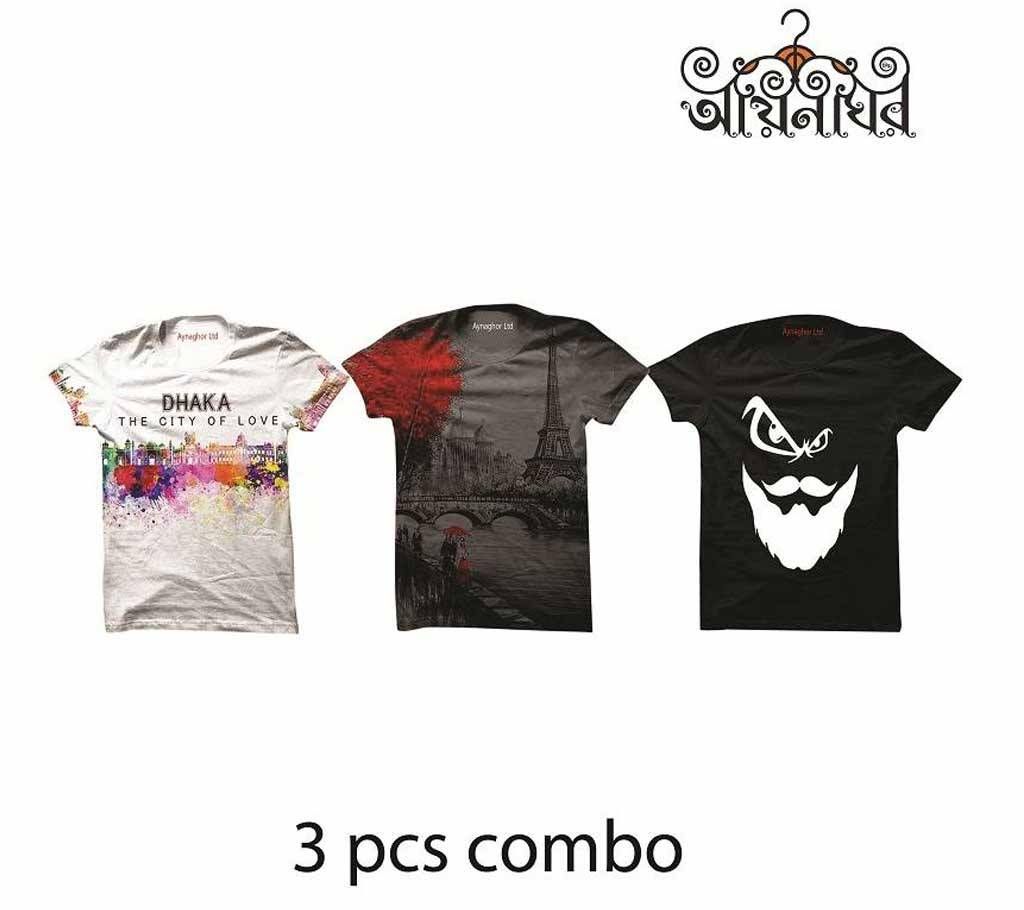 Combo Pack of 3 T-Shirt For Men