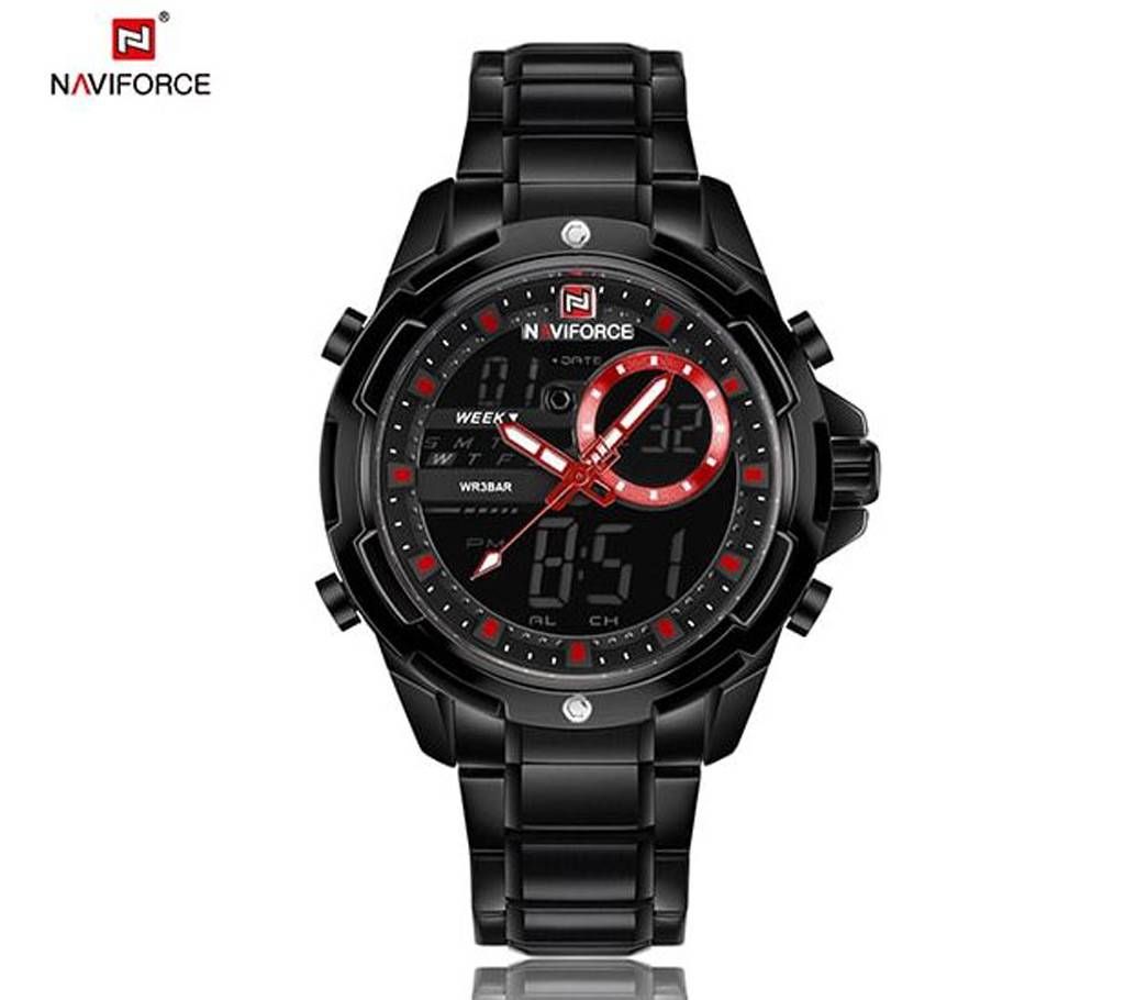 Naviforce NF9120 BBGY Dual Display Analog and Digital Watch for Men