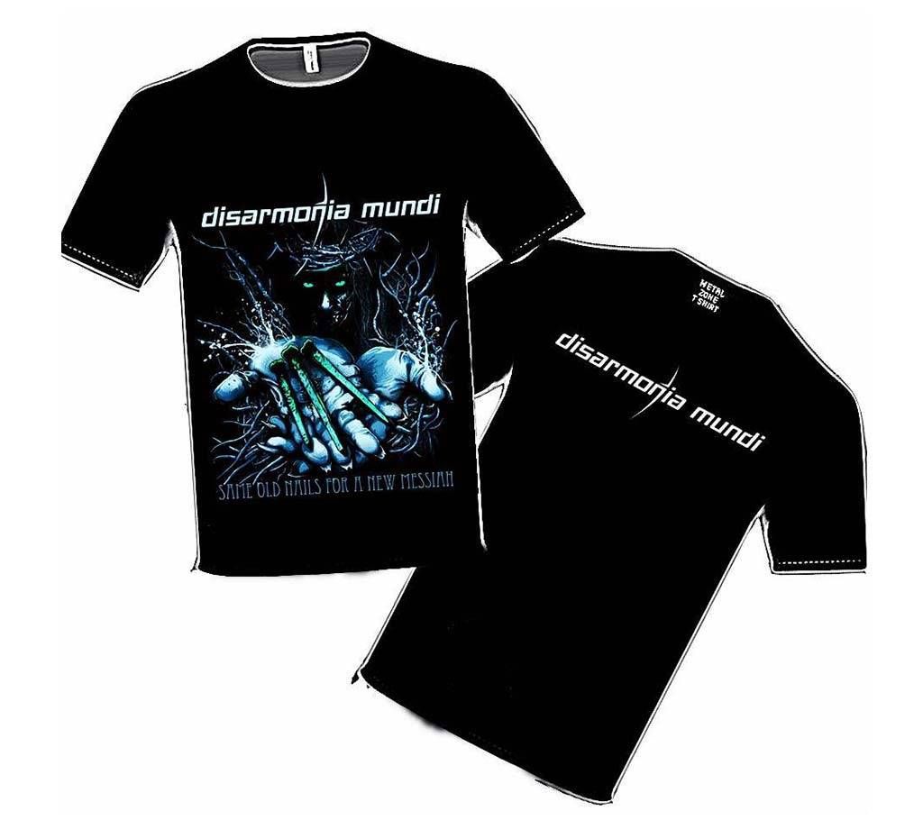 Disarmonia Mundi round neck cotton t-shirt for men 