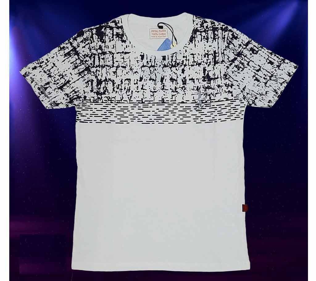 Rubber Print Cotton T-Shirt - 09 - AGF