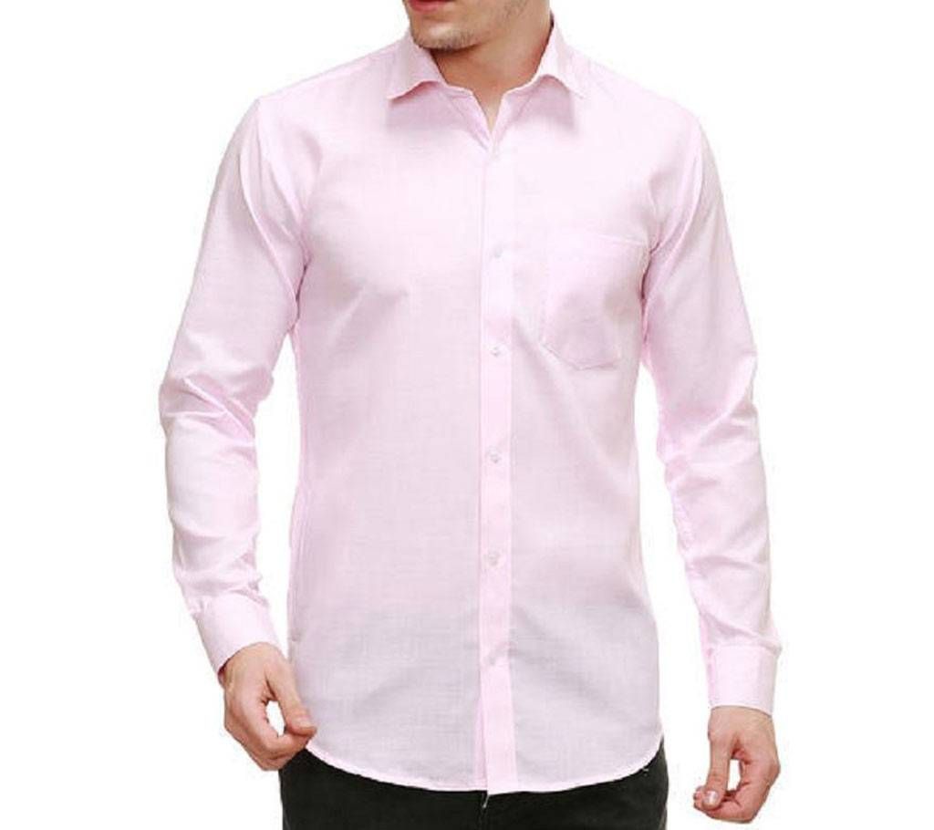 Light Pink Full Sleeve Cotton Shirt