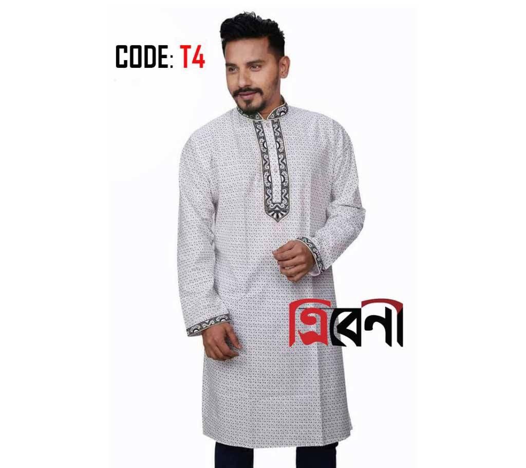 White cotton punjabi
