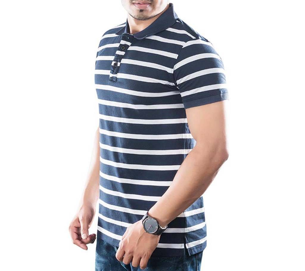 Winner Mens S/S Polo shirt - 43576 - NAVY & WHITE STRIPE
	
	
	
	
	
	
	
	
	
	
