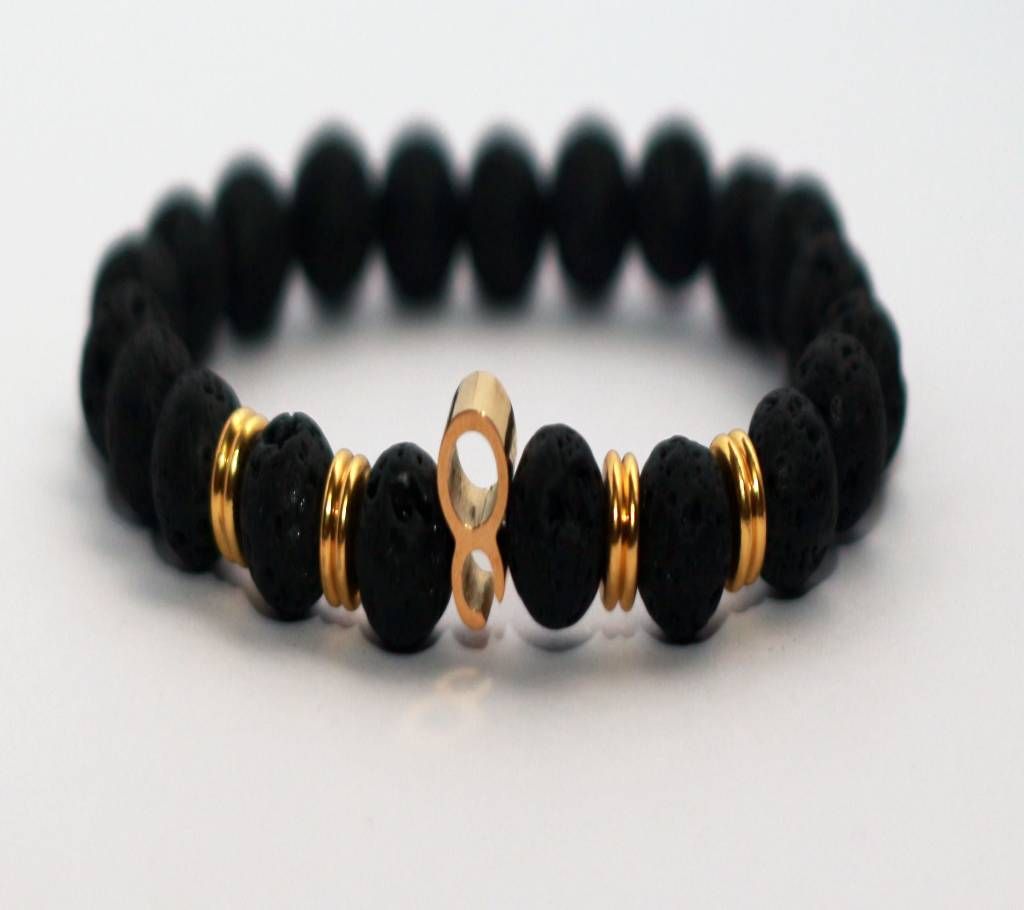 Pin Beads and Stone Bracelet for Men