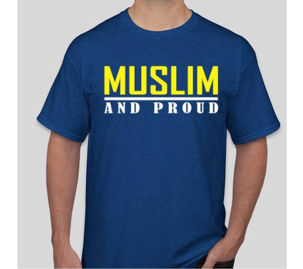 Muslim And Proud Blue Men T-shirt