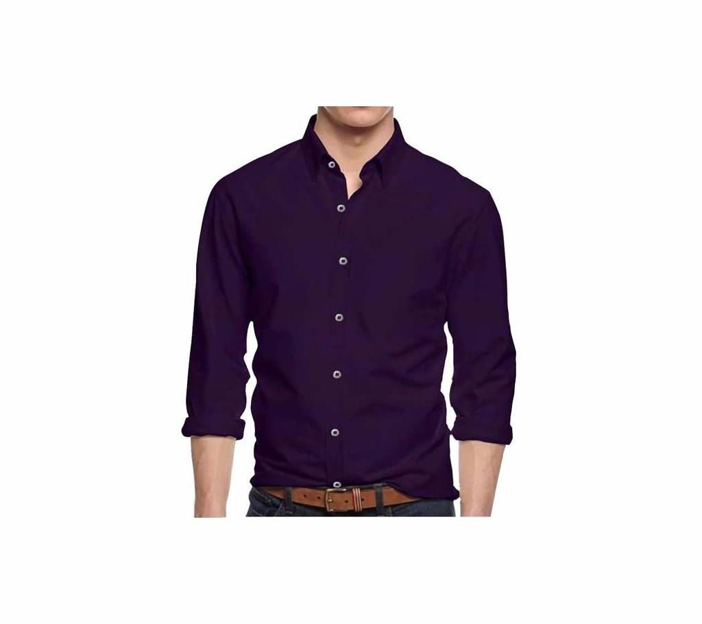 Purple Panama Gents Full Sleeve Casual Shirt