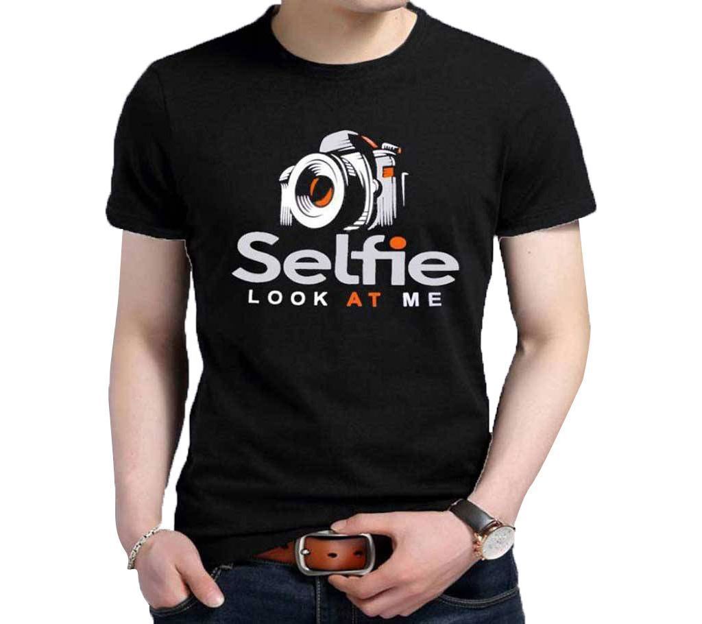 Selfie Half Sleeve Cotton T-Shirt for Men