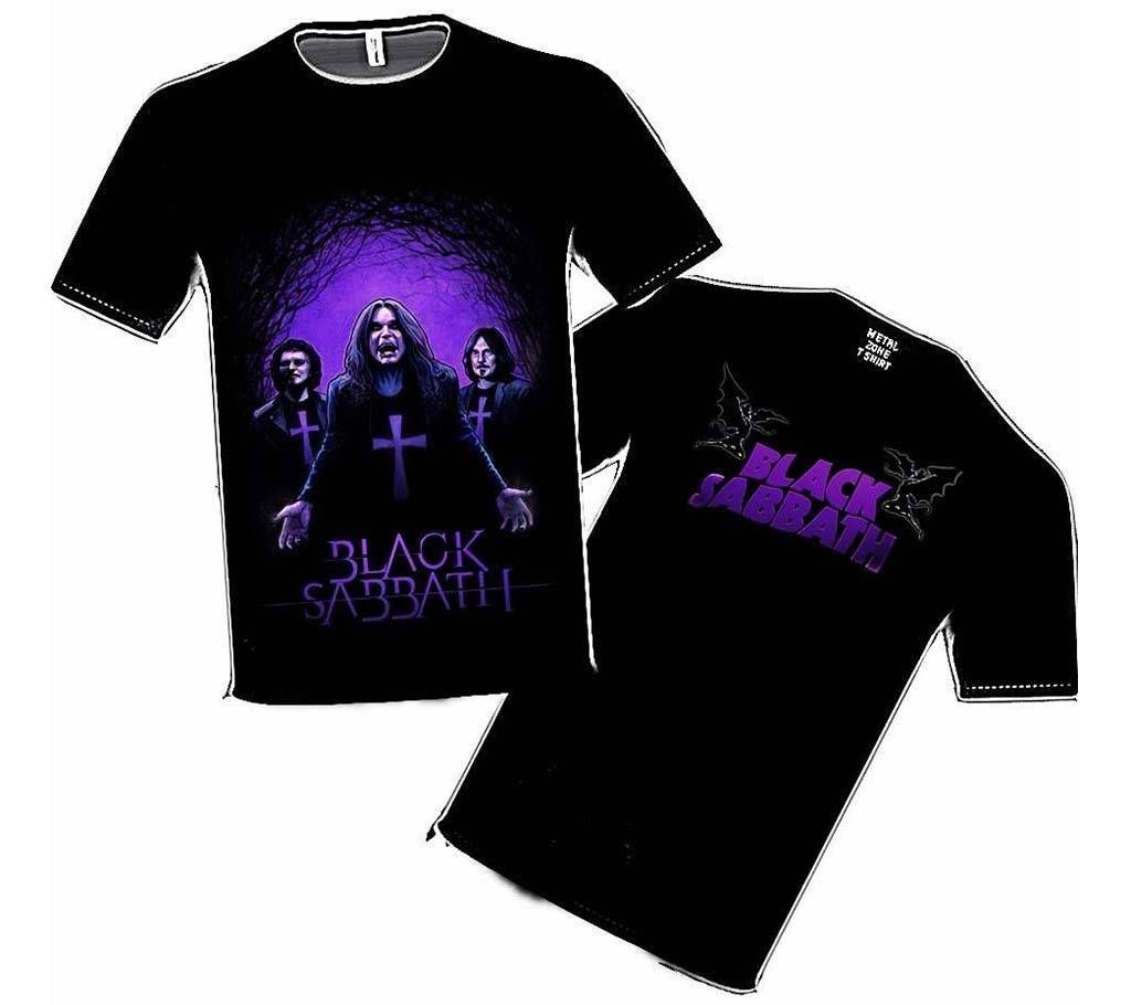 Black Sabath round neck cotton t-shirt for men 