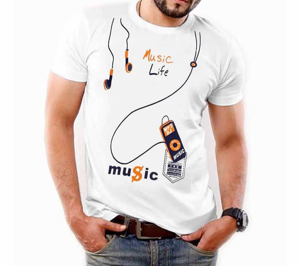 Music Life  Half sleeve Cotton T-shirt 