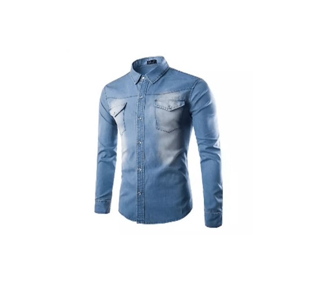 Denim Long Sleeve Casual Shirt latest
