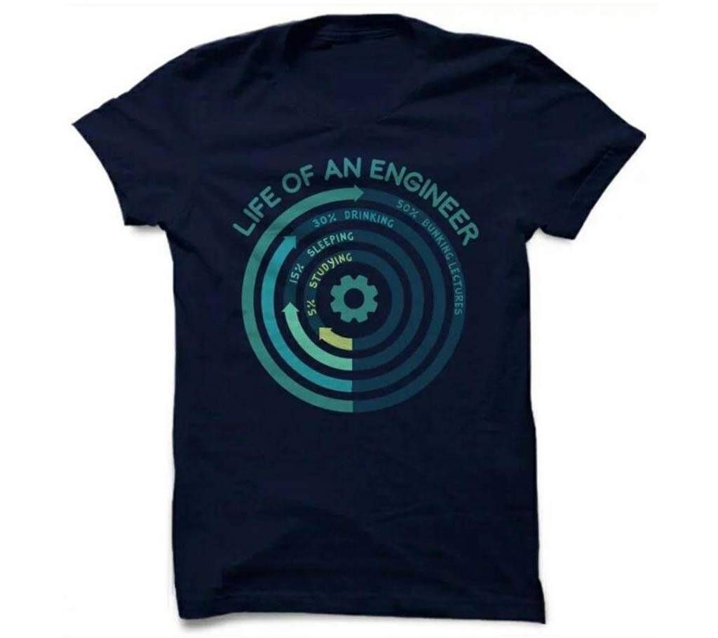 Life of an Engineer menz round cotton T-Shirt