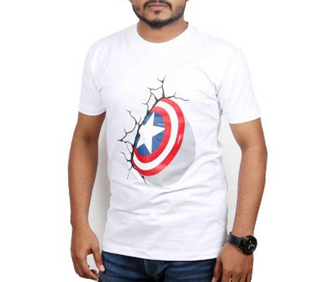 Captain america White printed t-shirt 