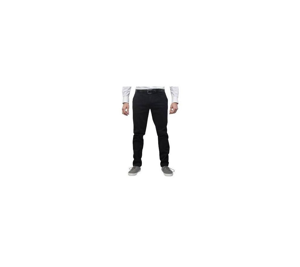 Twill black pant for Men