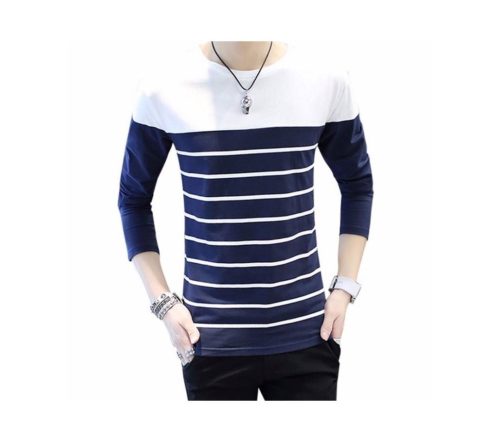 Striped Mens Long Slevee T Shirt