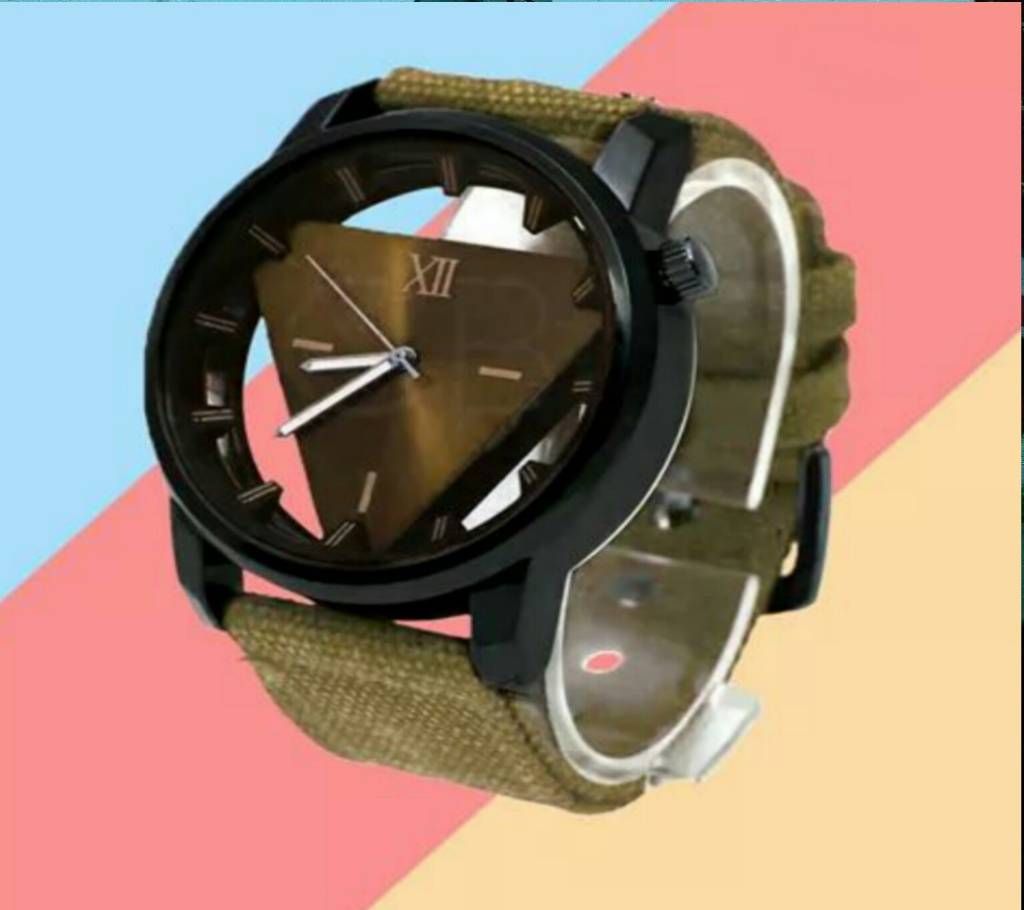 Triangle Dial Menz Wrist Watch 