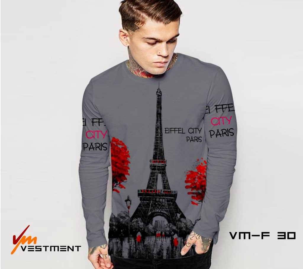 Eiffel Tower Gents Full Sleeve T-Shirt