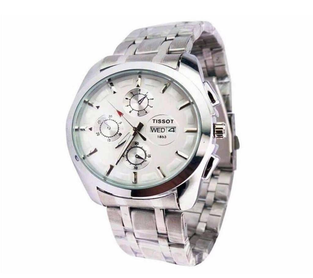 STAINLESS CHRONGRAPH WATCH FOR MENS.SILVER