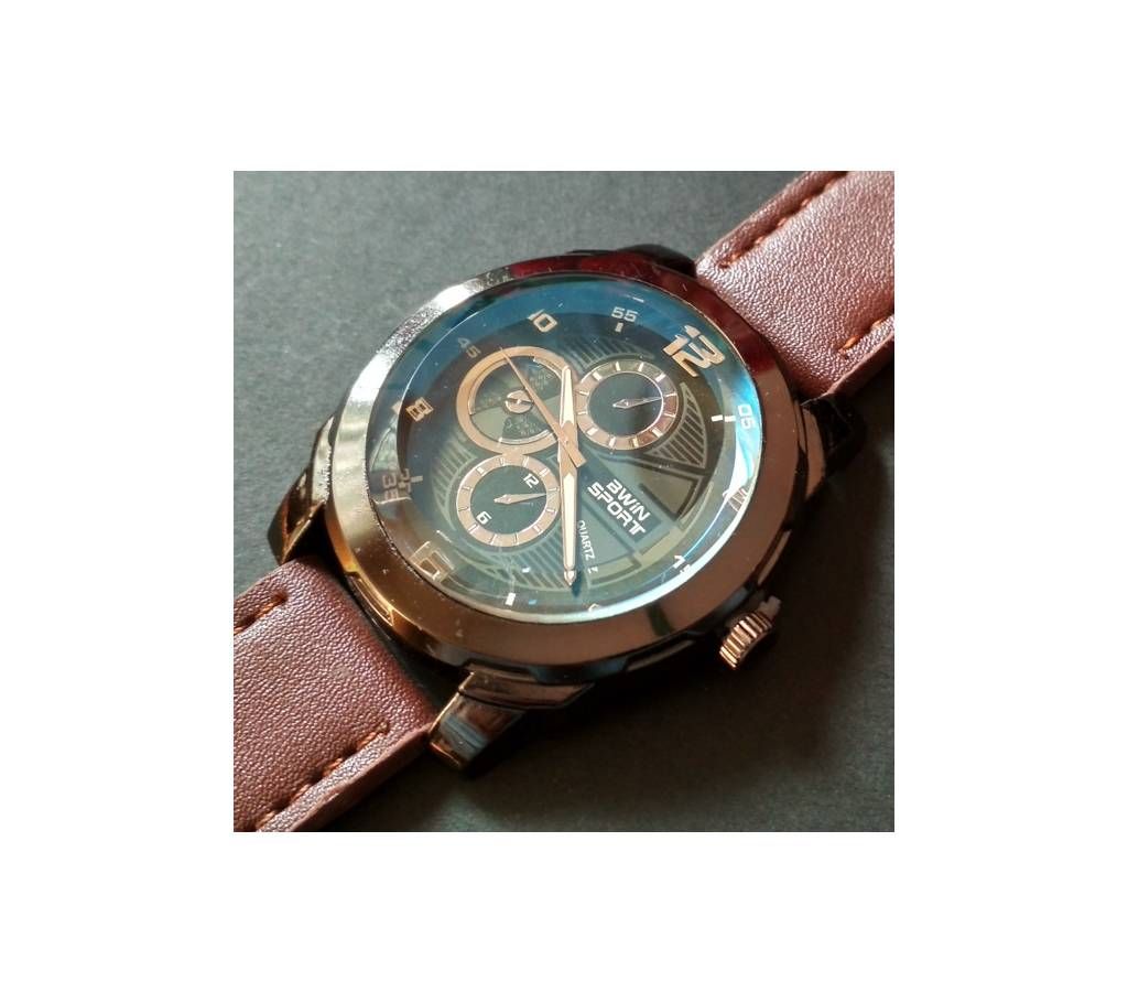 Ladies PU Leather Strap Wristwatch - Silver
