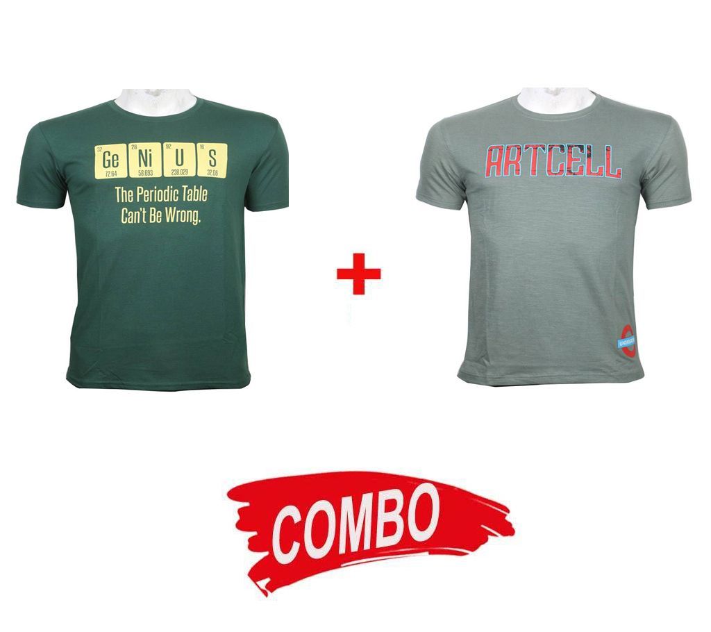 genius + artcell half sleeve combo t-shirt