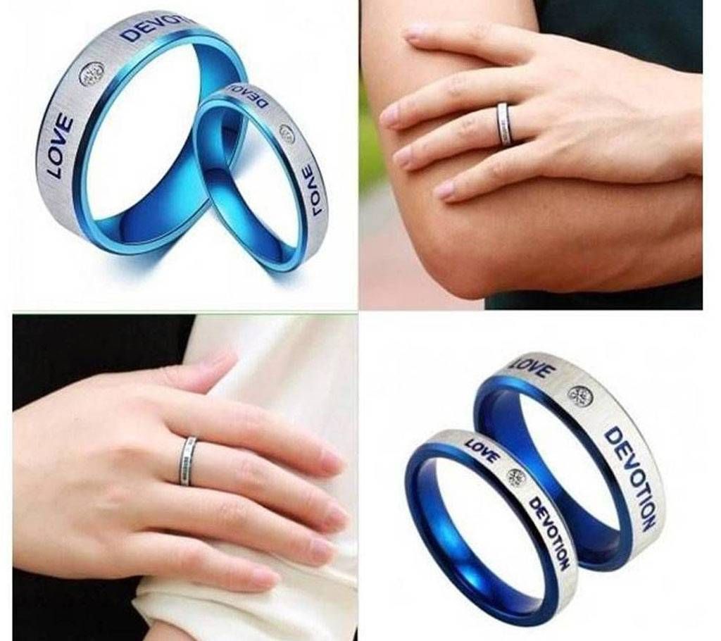 Blue Love Devotion Ring for Coupl