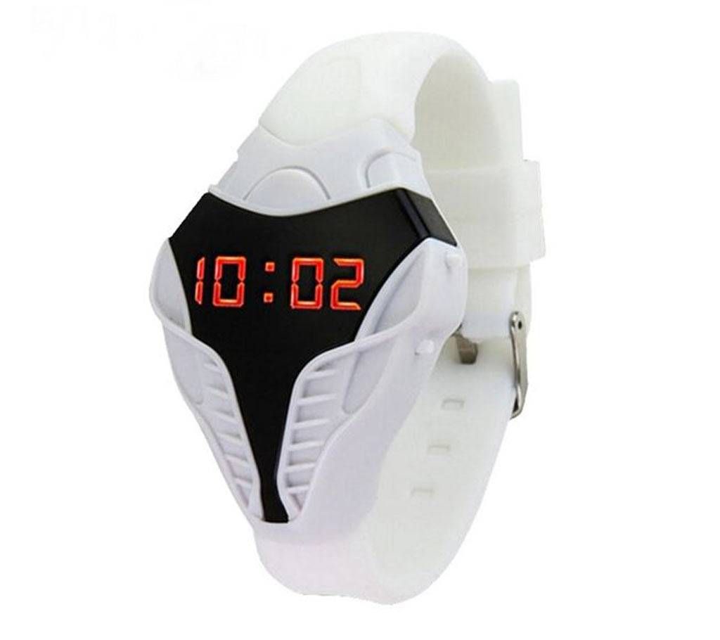 Silicone Head Style Red LED Digital Wrist Watch For Men -multicolor