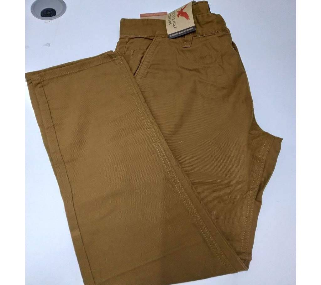 American Eagle Gaberdine Semi Narrow Pant Khaki (Non Stretch) Gabardine Pant -