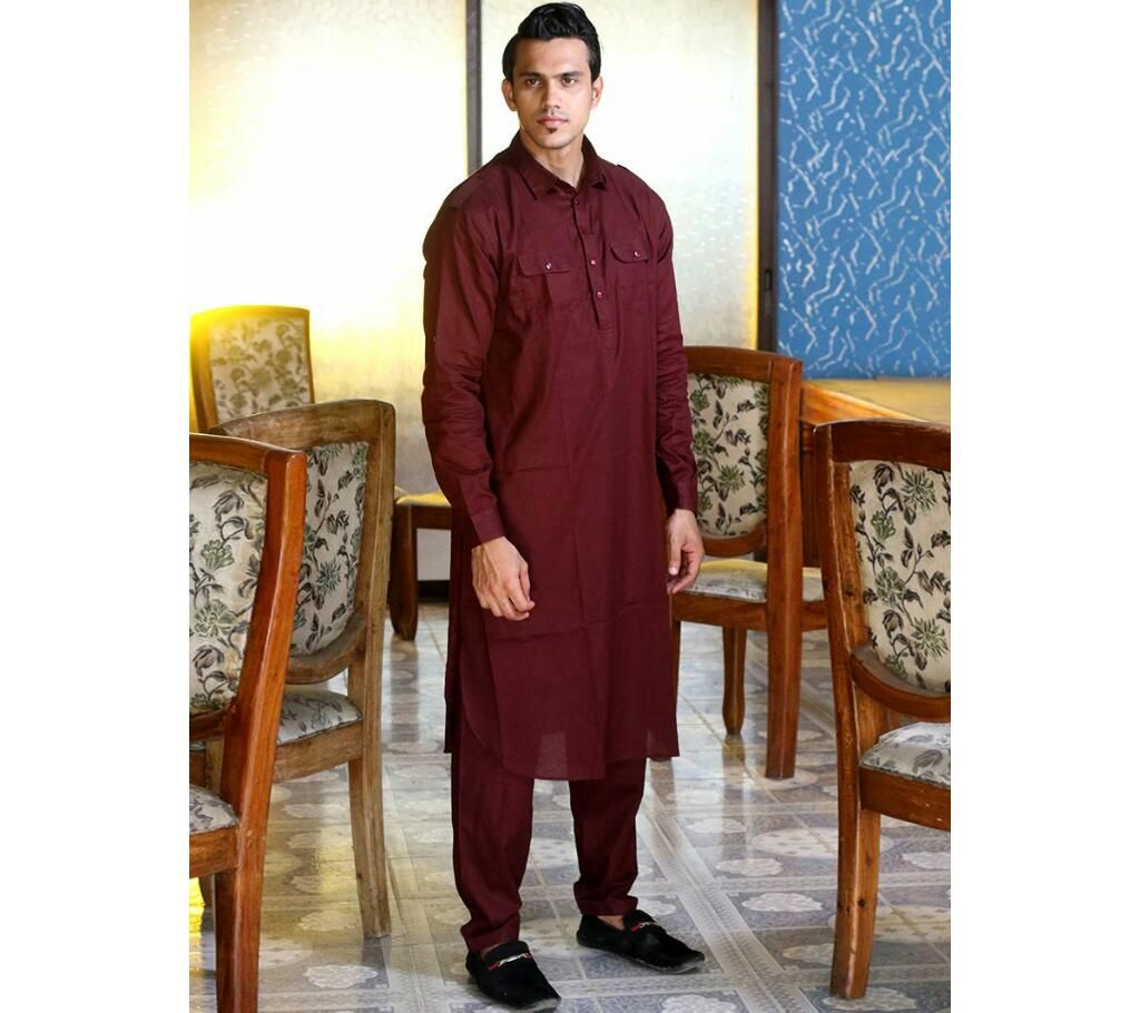 Crimson Mens Kabli Set Panjabi, pajama