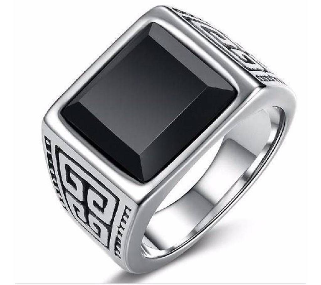 Men's Black stone setting Finger Ring