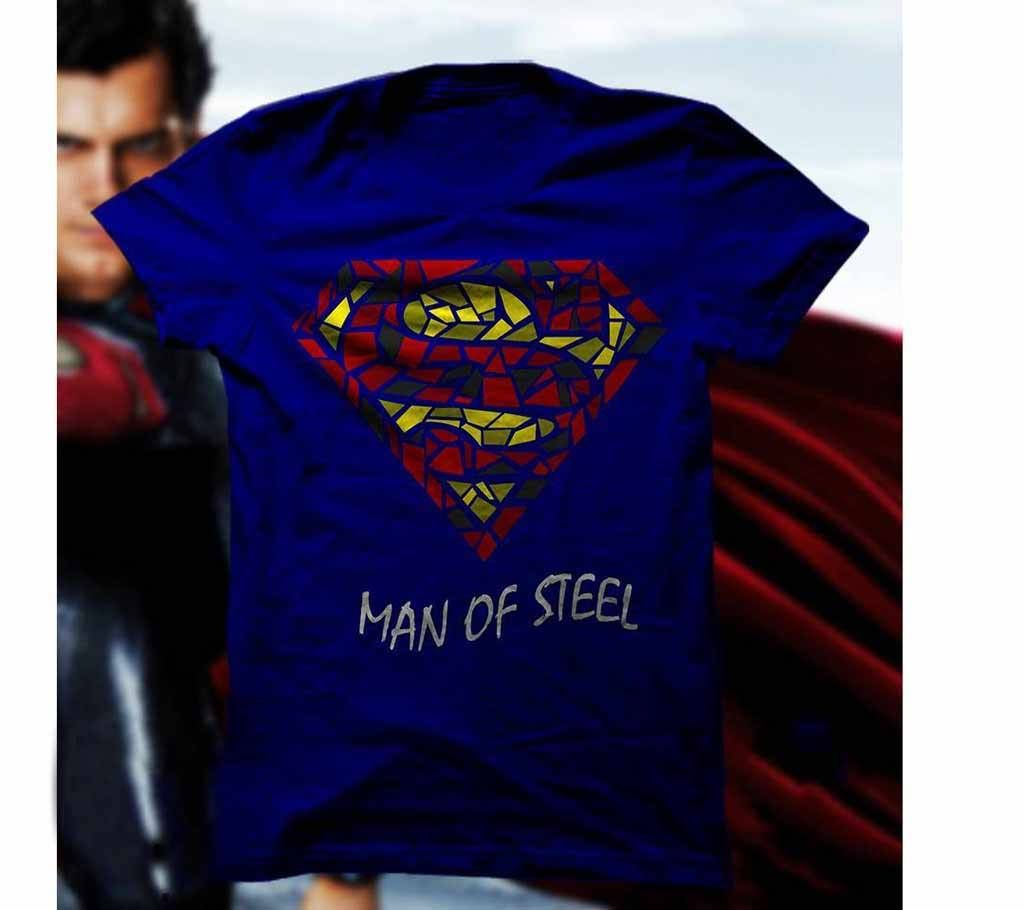 Man of Steel Men's Cotton Round Neck T-Shirt 