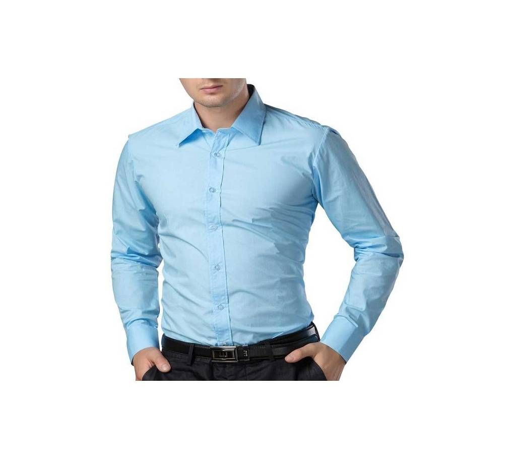 Sky Blue Long Sleeve Formal Shirt for Men
