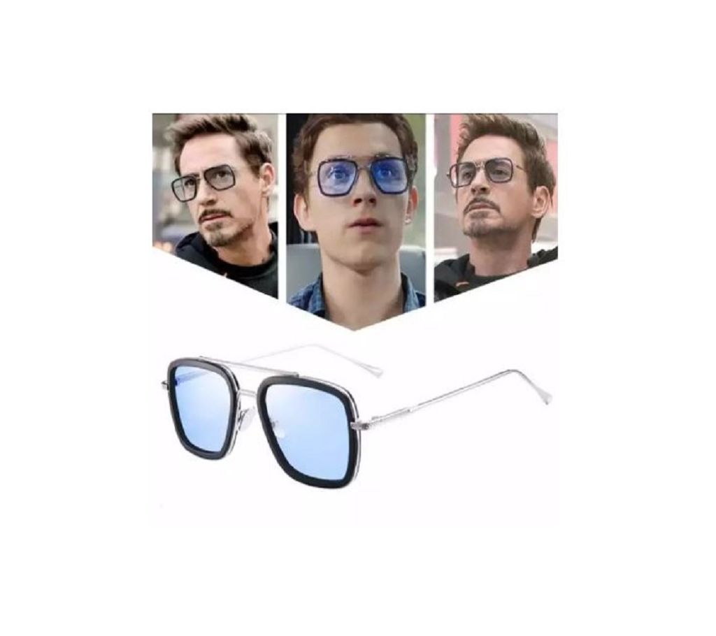 2020  Avengers Tony Stark Sunglasses Men Metal Square iron man Glasses Steampunk Sun Glasses Male