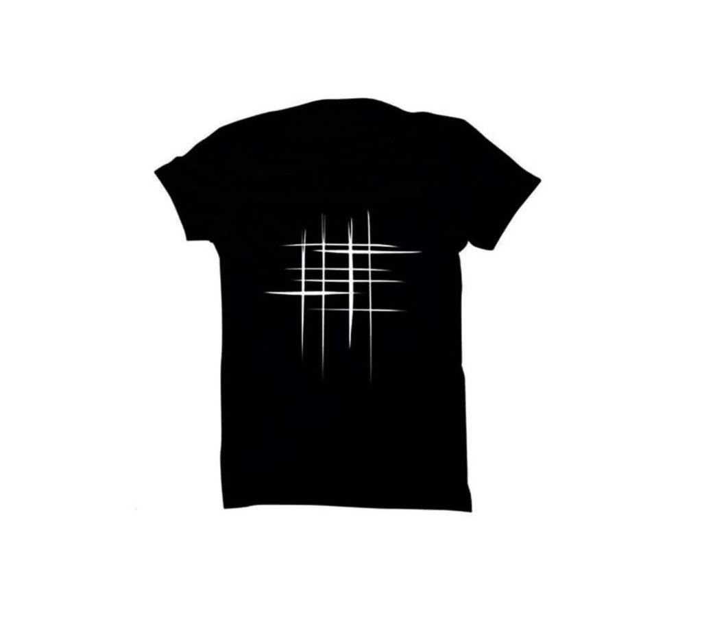 Hash Tag Rubber Print Cotton T-Shirt 