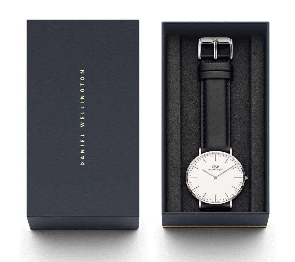 DW Strap Leather Analog Watch For Men  STW28  GLM-Copy-Black 