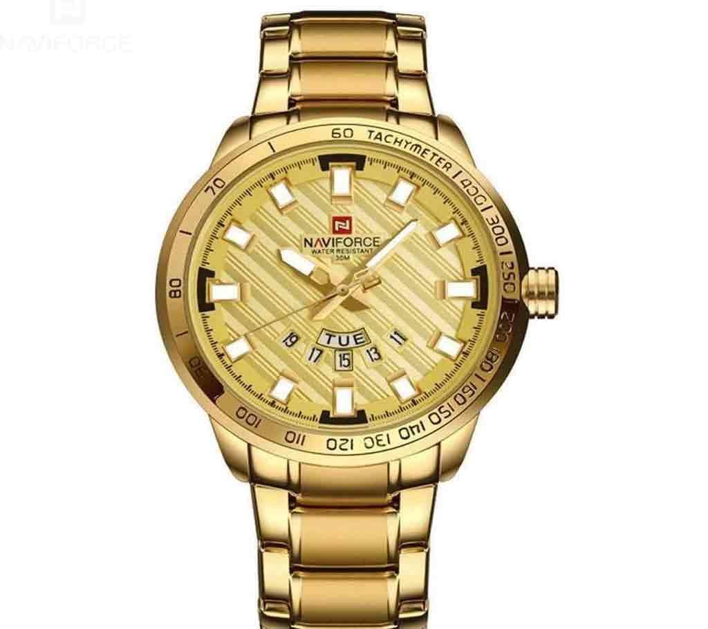 NF9090  Gold with White  B24 NAVIFORCE Mens Watch