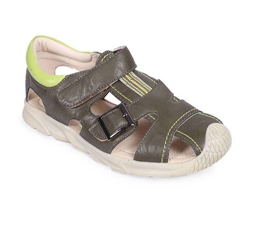 Twinkler Green Smooth Leather Boy's Sandal Shoe