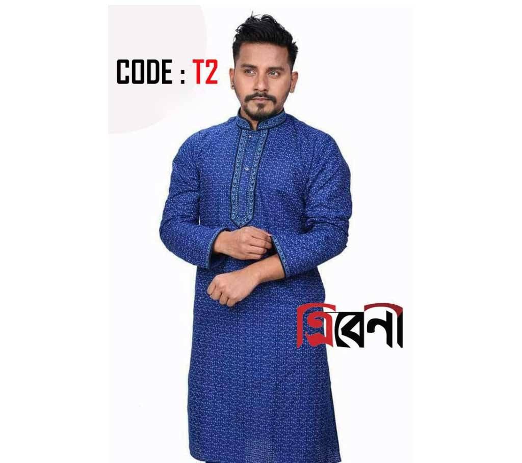 Blue cotton punjabi