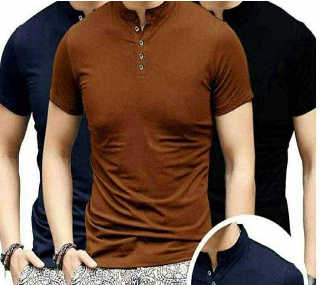 3pcs Gents Cotton T-Shirt Combo 