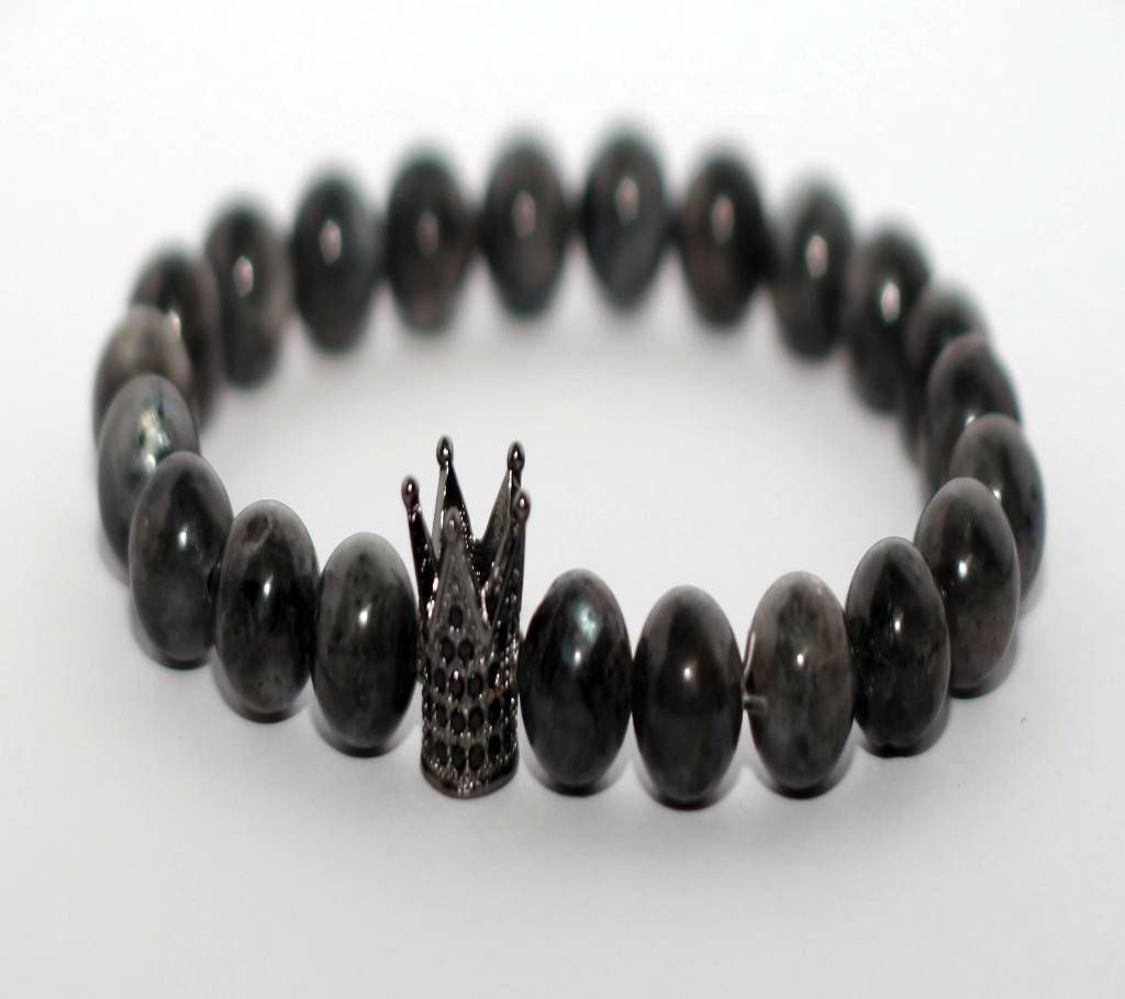 Crown and Stone Bracelet for Men