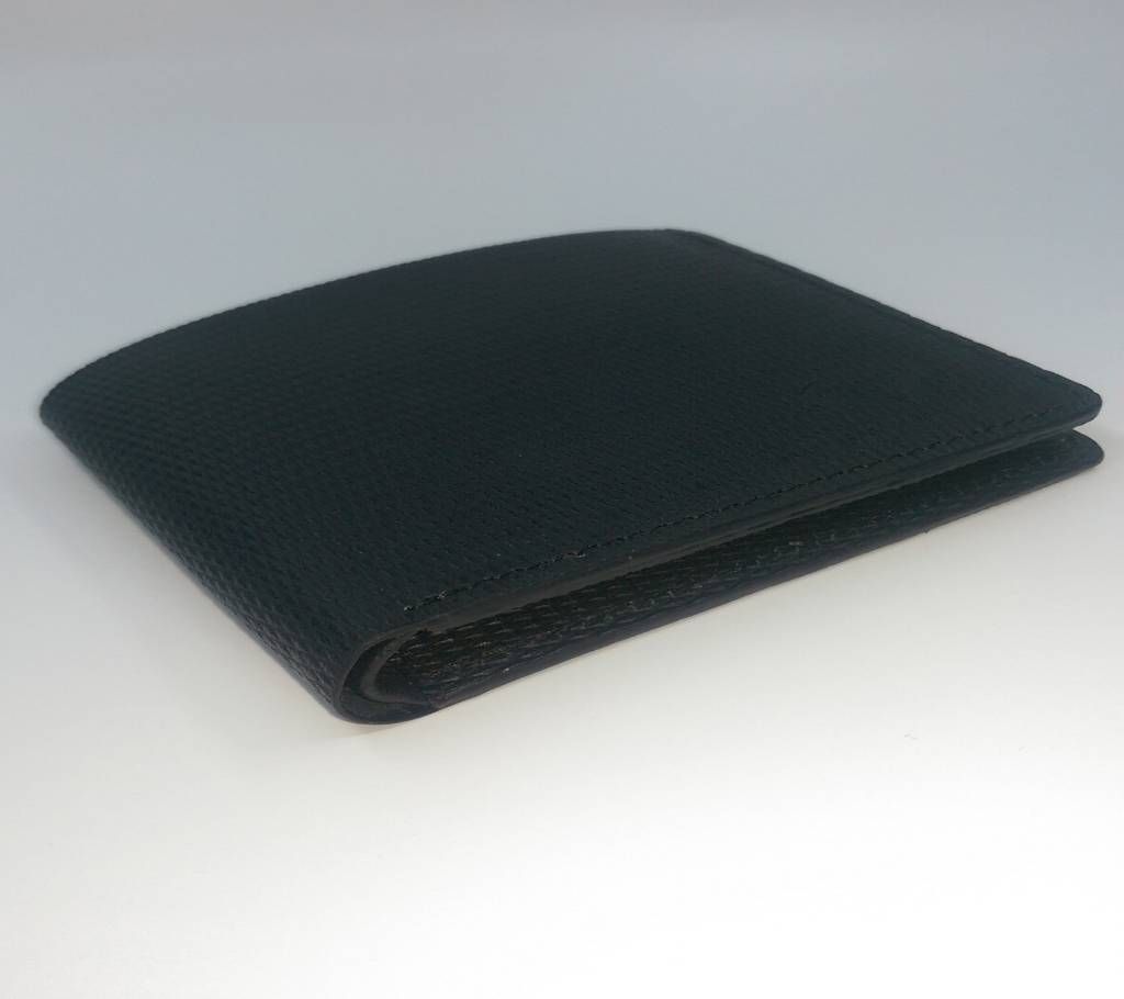 L&S Black Leather Dollar Wallet 