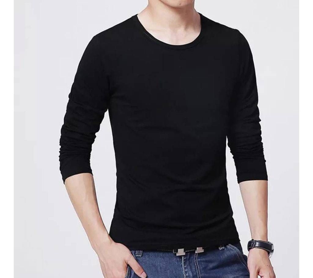 Men's Solid Color Full Sleeve T-shirt