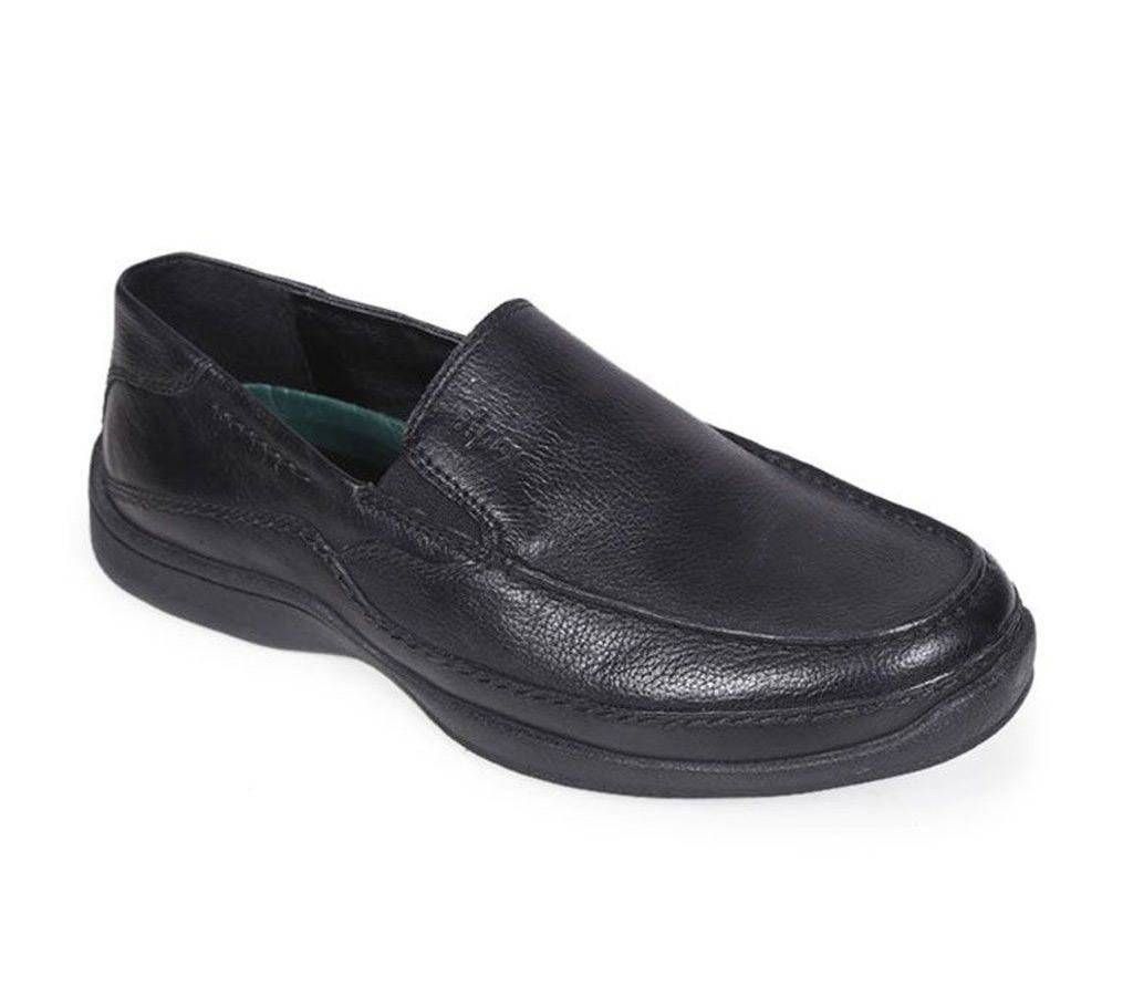 Apex Men's Black Embossed Leather Casual Shoe

